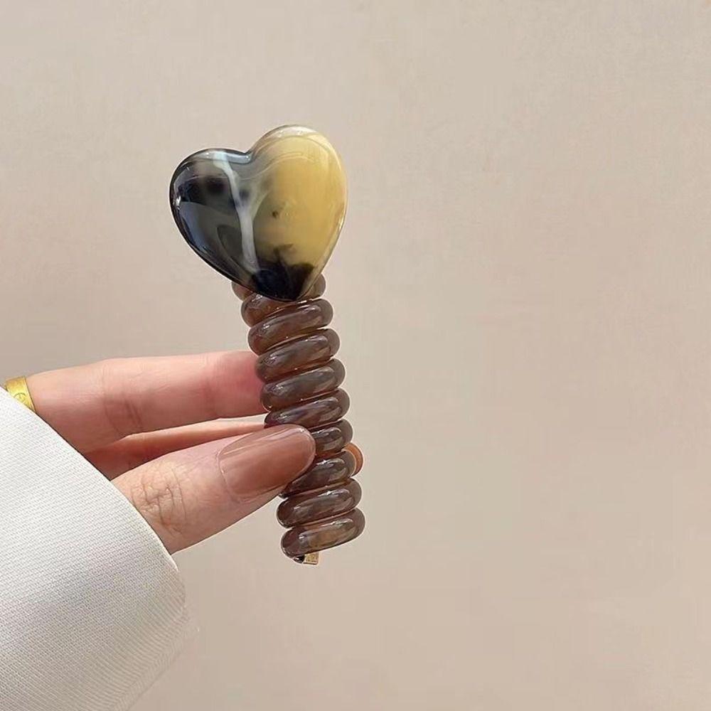 Elastic Telephone Line Headband Straight Braid Hair Tie Elegant Telephone Wire Hair Rope  Girl