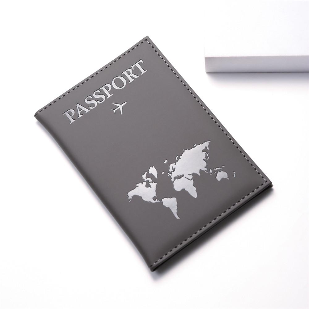 Women Men Passport Cover PU Travel ID Credit Card Holder Pouch Travel Accessory