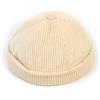 Универсальная химия Вельветовая шапка-бини цвета слоновой кости Шапка-бини