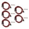 5Pcs RC Car Front LED Light 7.4V 3mm Beads White Red Durable Silicone RC Car LED Light Kit for Repair Replacement