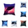 Cute Orca Whale Pillowcase Sofa Decoration Room Bedside Office Game Chair Cushion Cover Home Decor Pillowcase 45x45cm