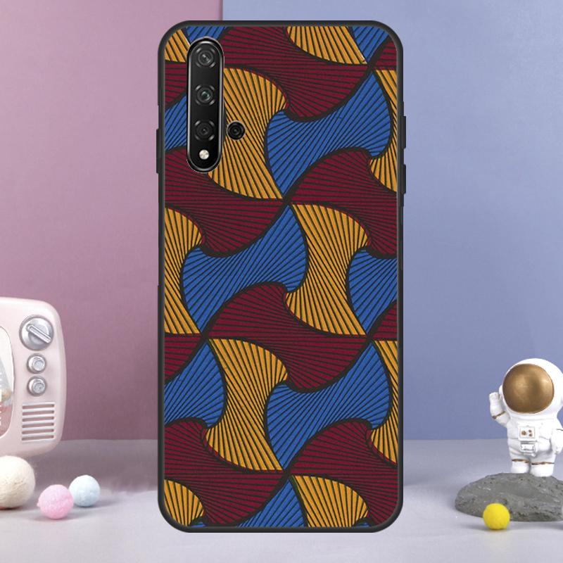 African Fabric Print For Huawei Nova 9 10 SE 3i 7i 8i 11i 12i Y60 Y61 Y70 Y72 Y73 Y90 Y91 P20 P30 P40 Lite Case