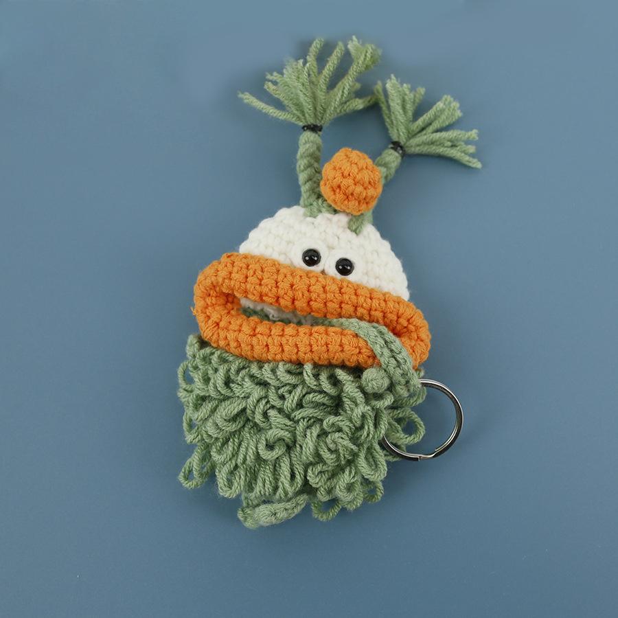 Забавные вязаные крючком брелоки Вязание Милая кукла с сосисочным ртом Держатель для ключей Полезная вязаная сумка для хранения Брелоки для автомобильных ключей Оптовая торговля