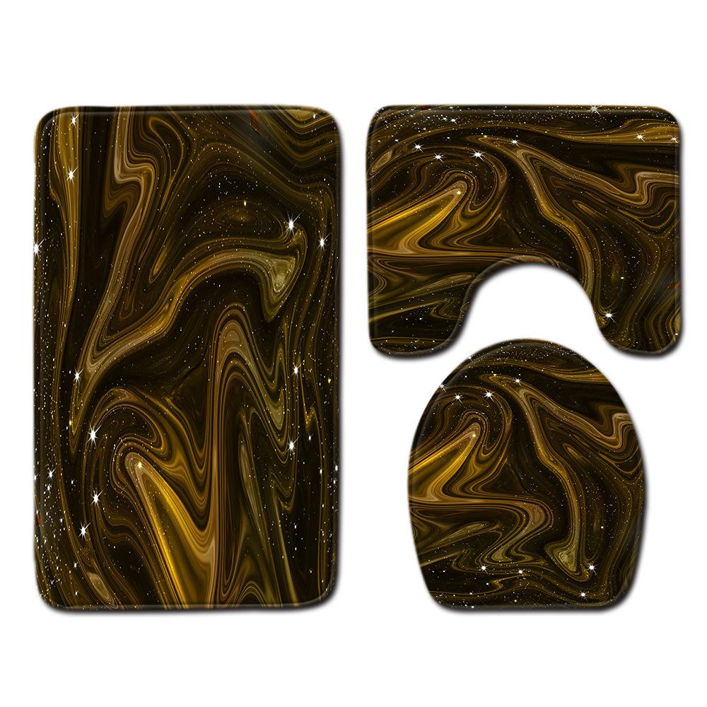 Gradual Change Pattern Toilet Floor Mat Three-Piece Bathroom Three-Piece Carpet Door Mat