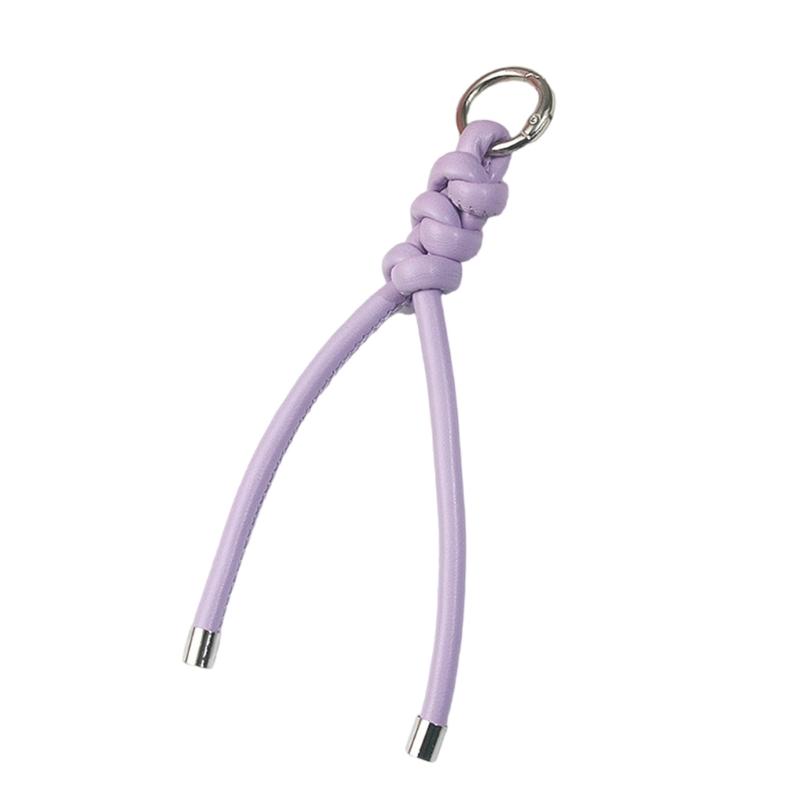 Handcrafted Triangular PU Leather Rope Keychain Lightweight Keyring Ornament Decors For Everyday Use or Travel