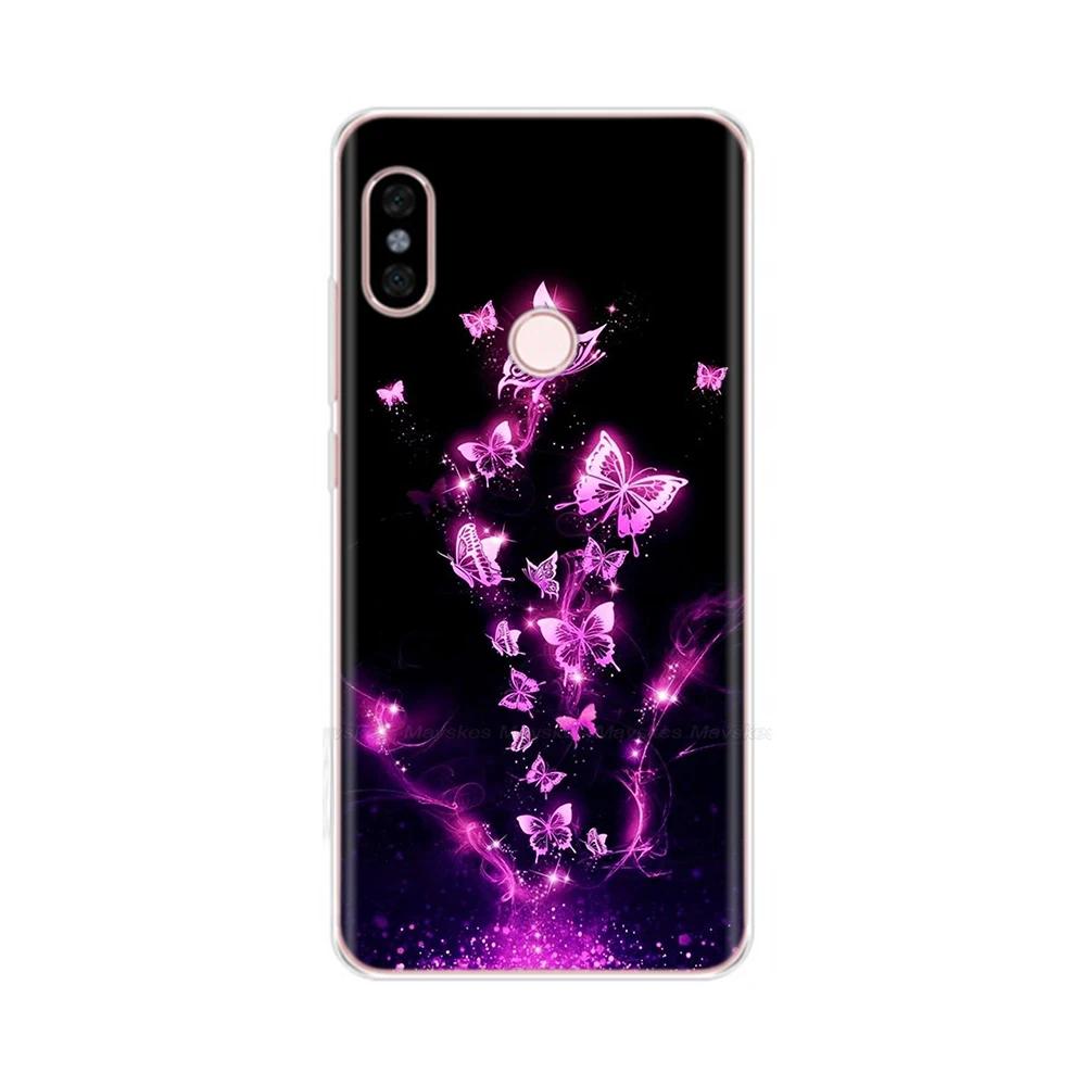 Для Redmi Note 5 Note5 Pro Защитный чехол Мягкий силиконовый чехол для телефона Мультяшная расписная задняя крышка Для Redmi Note 5 6 Pro Fundas