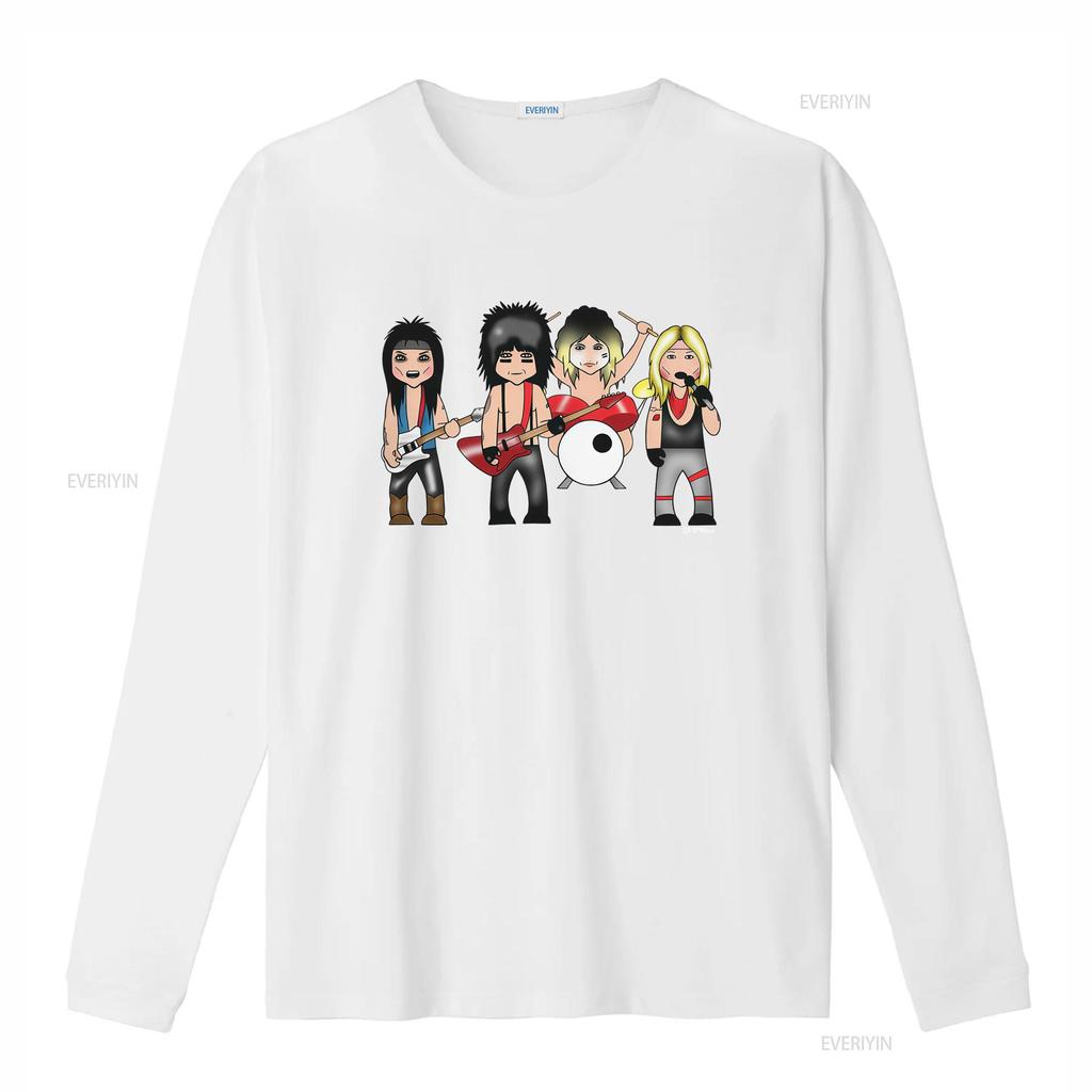 Mens T Shirt Vipwees The Crue Heavy Metal 80S Band Caricature Motley Inspired Rock vintage Washed Stretched Comfortable