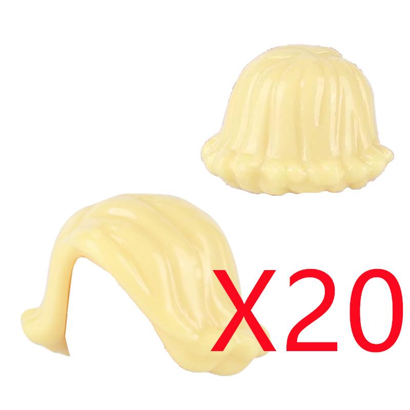 MOC Городские строительные блоки Части тела фигурок Креативные аксессуары Длинные волосы Коричневые Черные Золотые Мини-кирпичики Совместимая игрушка Подарок k030