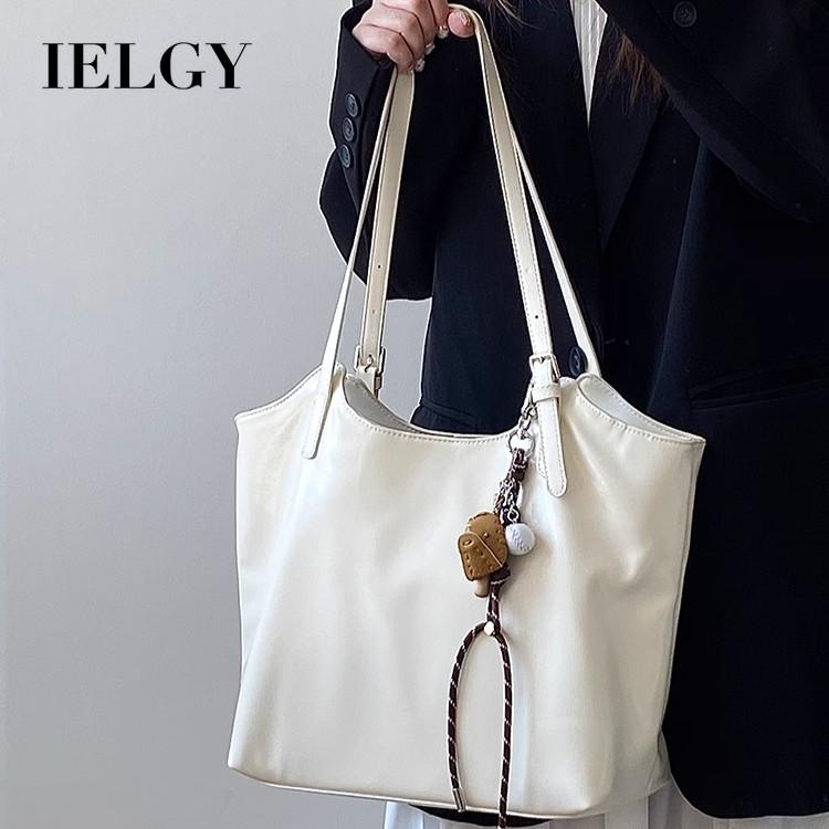 IELGY Korean Version Large-Capacity Tote Bag Simple All-Match Commuter One-Shoulder Portable Large