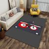 Cyclist on Tape Design Carpet suitable as a non-slip mat for the living room or bedroom sofa