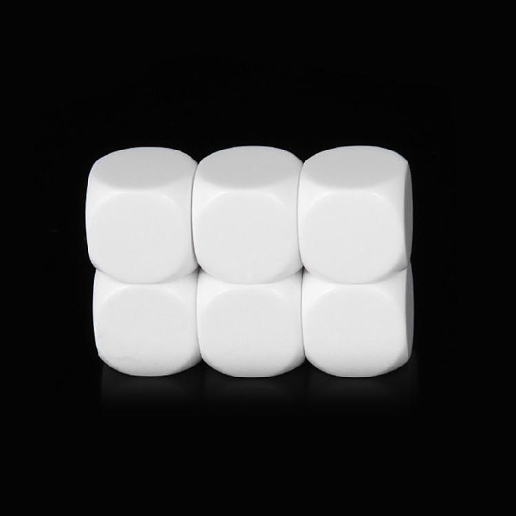 10Pcs Kids Educational Toy Board Game Dices Set White Dices Mathematical Tool 6 Sided Dices Acrylic Round Corner Dices