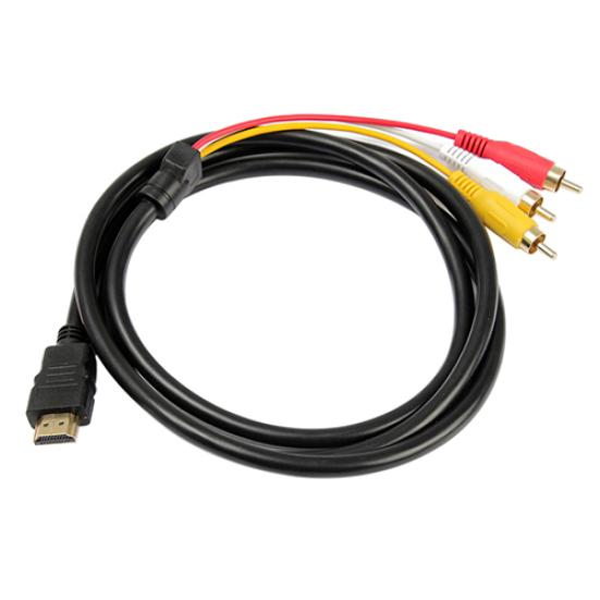 5 футов 1080P HDTV HDMI-совместимый Мужской на 3 RCA Аудио Видео AV Кабель Шнур Адаптер