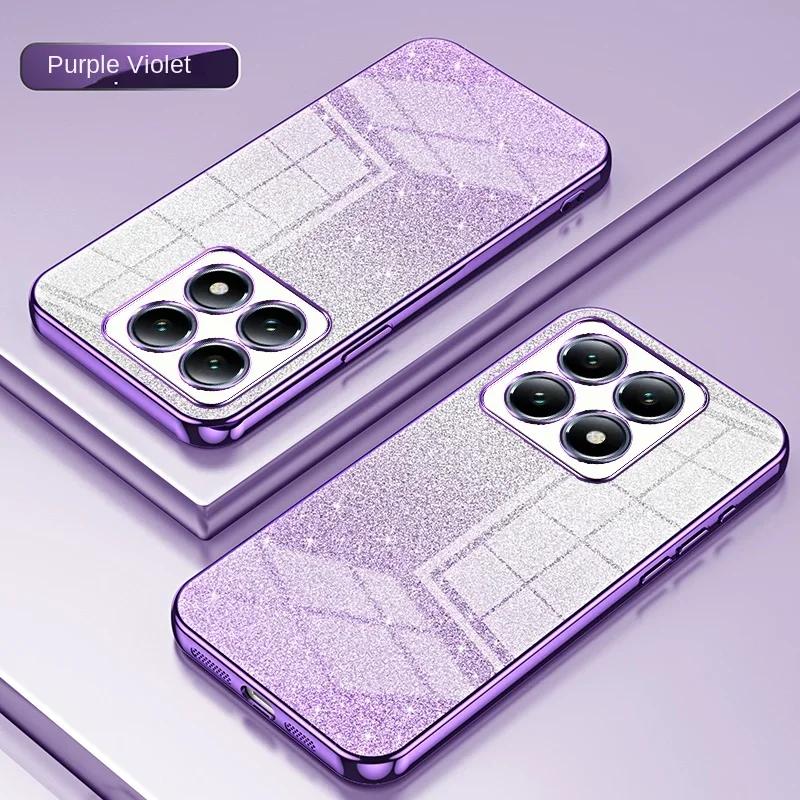 Градиентный цветной блестящий мягкий силиконовый чехол для Xiaomi Mi 14T Pro 13T 12T 11T 15 гальваническая рамка противоударный защитный чехол