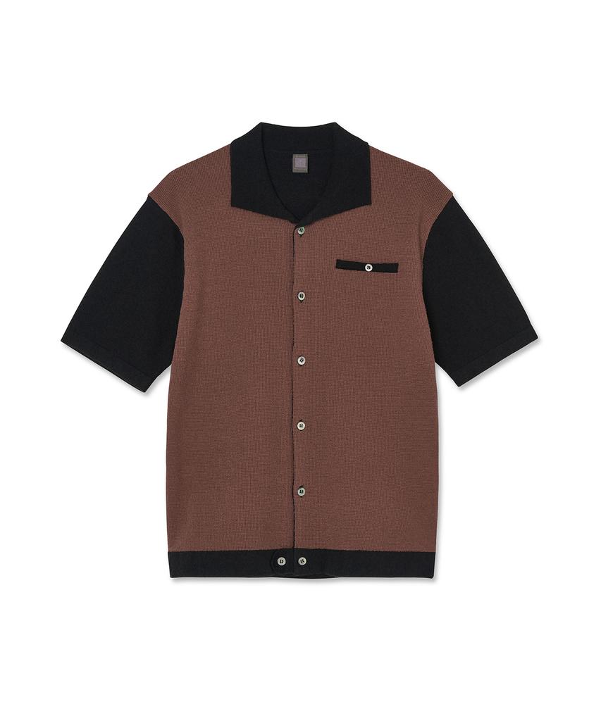 IOLO Two-Tone Retro Shirt_Brown