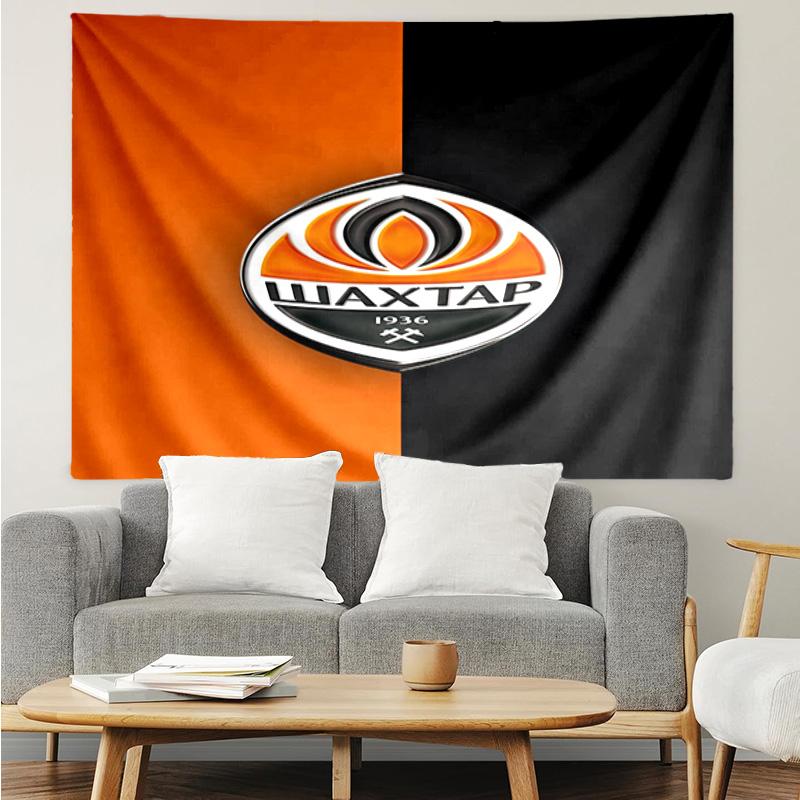 1PC Shakhtar Donetsk Crest Design Tapestry, Unique Design Tapestry, Suitable for Bedroom,Livingroom, Playroom,Heartwarming Holiday Gifts