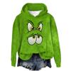 Women's Hooded Long Sleeve Christmas Printed Flannel Top Hooded Sweatshirt
