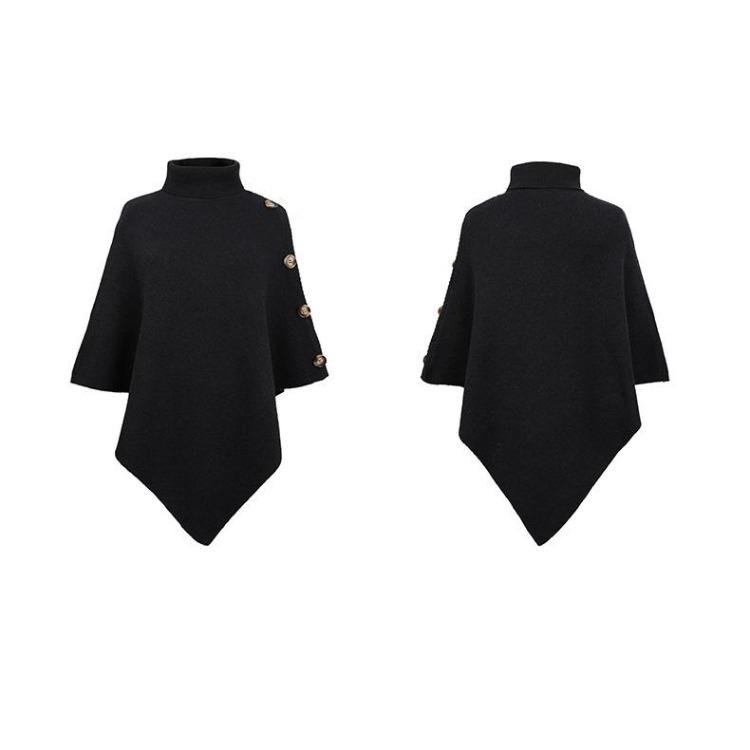 Женский свободный кардиган с рукавами «летучая мышь», с круглым вырезом, однотонный, вязаный, осенне-зимний, накидка-свитер через границу