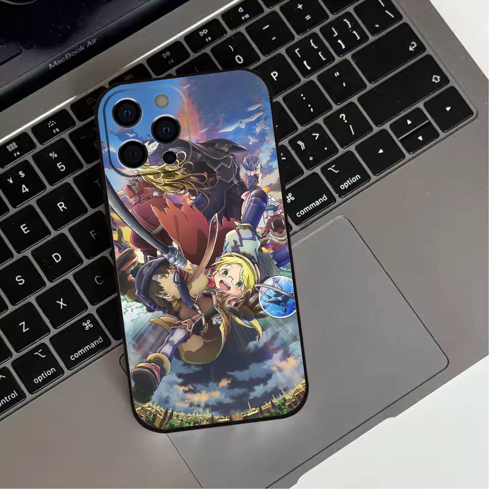 M-Made in Abyss Phone Case For iPhone 17,16,15,14,13,12,11 Plus,Pro Max,XS,Soft Silicone Black Cover