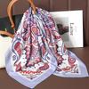 Fashion Luxury Brand Satin Square Scarf Print Hair Ribbon Scarf for Women Neckerchief Bandana Print Printing Shawl Headband