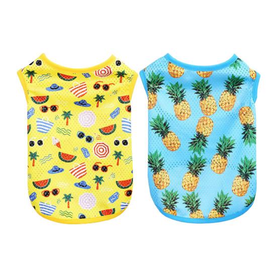 Washable Dog Blouse Sleeveless Lovely Pineapple Print Pet Puppy Summer Pullover