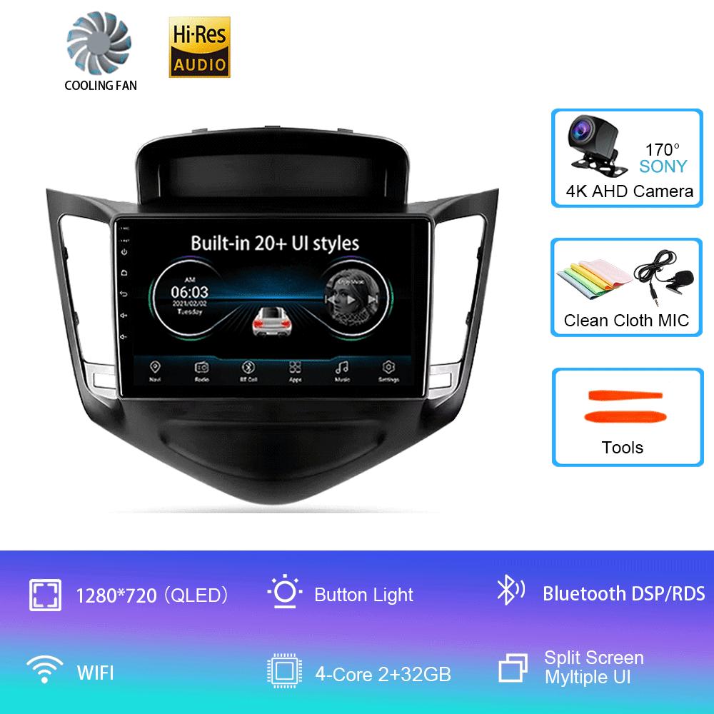 Android 14 Автомобильное радио для Chevrolet Cruze J300 2008 - 2014 Мультимедийный видеоплеер Навигация стерео GPS Нет 2din 2 din dvd