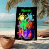 Custom Name Ultra-Soft Beach Towel with Garten of Banban Theme,Ideal for Pool - Camping, Diving - Perfect Travel Essential, Vibrant Beach Towel.