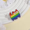 Rainbow Cat Enamel Pins Custom LGBT Pride Flag Brooches Lapel Badges Clothes Animal Jewelry Gift for Friends