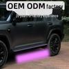 Боковые подножки для внедорожника Haval Menglong с фиолетовой подсветкой, полностью алюминиевые, фиксированные