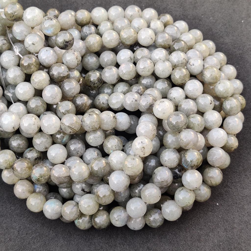 Natural Labradorite Round Beads, Healing Gemstone Loose Beads, Jewelry Making for Bracelet Necklace, 6mm 8mm 10mm, 14-15 Inch Strand.
