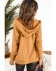 Azura Exchange Brown Zip-Up Pocket Drawstring Hoodie Jacket