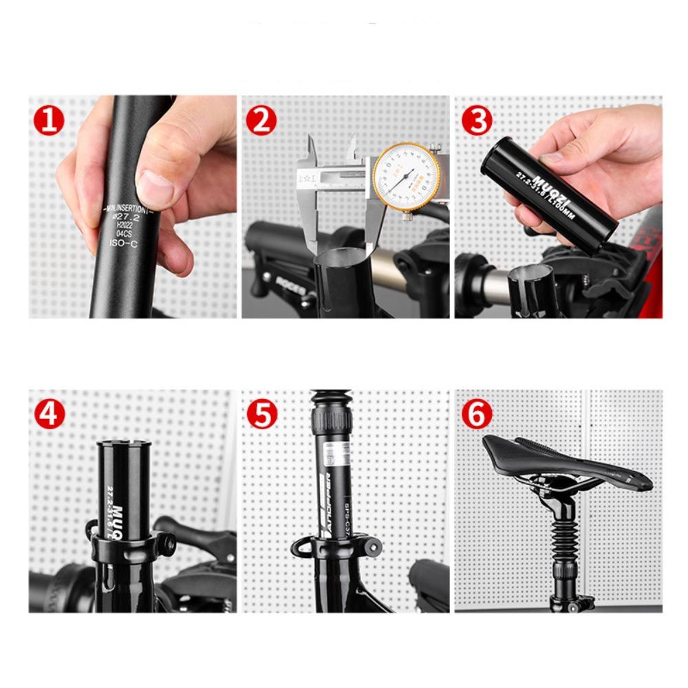 Adapter Bicycle Seat Post Sleeve 27.2/30.4 Extended Reducing Sleeve Road Bike
