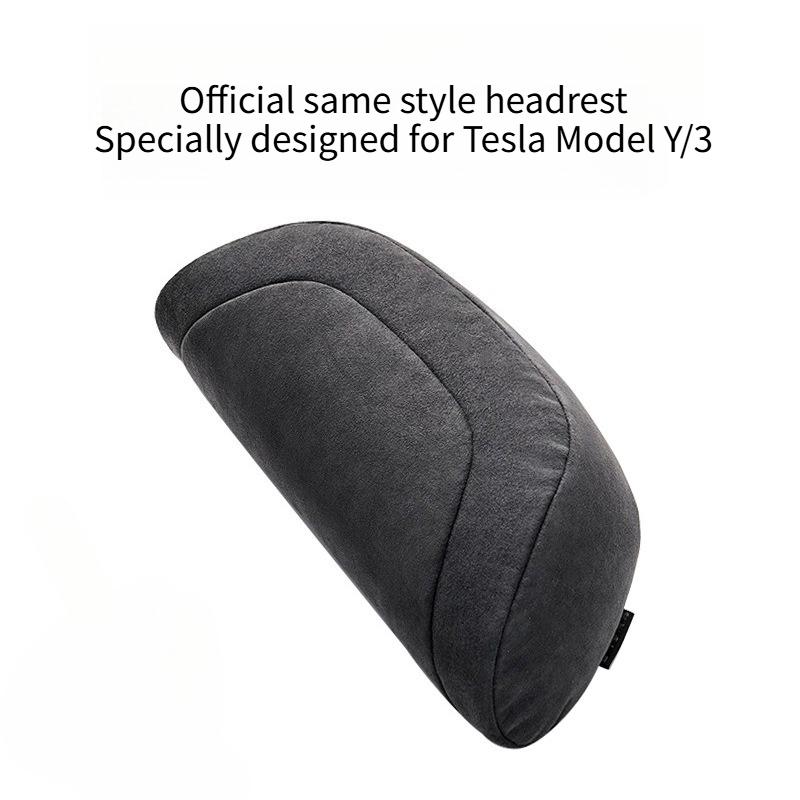 Headrest Neck Pillow for Tesla Model 3 Highland Model Y Juniper YL Suede Headrest Lumbar Support for Car Comfortable Traveling