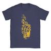 Saxophone T Shirts 100% Cotton Vintage T-Shirt Crewneck Tee Shirt Short Sleeve Clothing Original