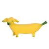 Banana Dog Sculpture Resin Funny Lovely Lightweight Banana Dog Art Decoration for Home Desktop L 20x9cm 7.9x3.5in