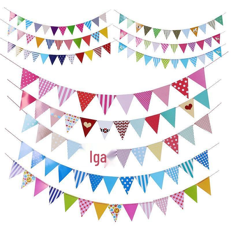 Разноцветный Мультяшный Гирлянда-Флажки для Детского Дня Рождения или Украшения Торгового Центра