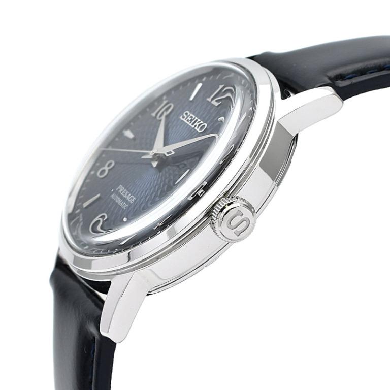 Seiko PRESAGE Автоматический коктейль Manhattan Blue (38,5 мм) Часы японского производства SRPE43J1