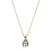 VA Vendome Aoyama Necklace In 10K Yellow Gold with and Drop Motif [Official] Diamonds, Aquamarine, (GJVN041640AQ)