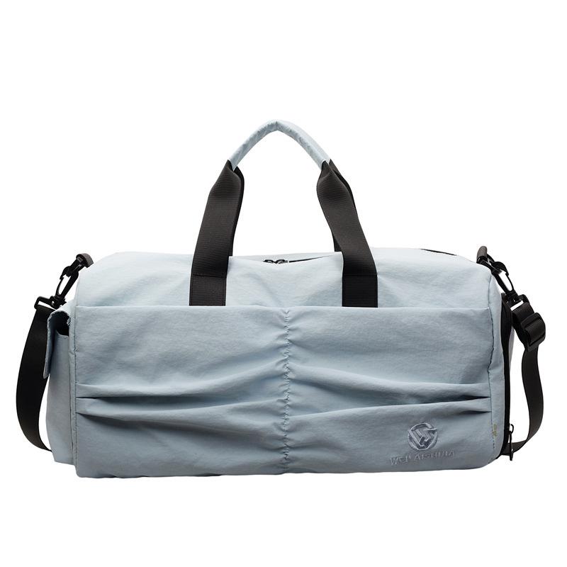 Large-capacity travel bag, new model with dry and wet separation, pleated storage bag, independent shoe compartment, travel sports and fitness bag