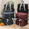 Large Capacity Double-layer Thermal Lunch Box Organizer Multifunctional Outdoor Picnic Fresh-keeping Crossbody Cooler Tote Bag