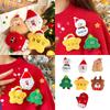 Festival Plush Christmas Theme Brooch Pin Lovely Soft Padded Plush Brooch Pin for Holiday Outfits Bag Clothes Decors