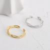 S925 Silver Interwoven Open Ring Fashion Wave Sterling Silver Ring Ins Style Special-Interest Design Personalized Silver Jewelry