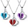 Love Heart Romantic Love Wedding Necklace Women's Crystal Pendant Necklace ARI