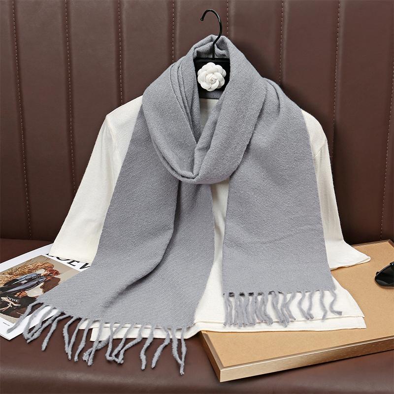 Solid Color Women Imitation Cashmere Winter Warm Scarf Shawls Thick Neckerchief Foulard Echarpe Wrap Designer Unisex Pashmina