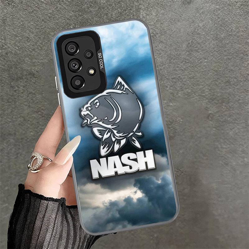 Nash Fishing Fish Mark Shockproof Phone Case for Samsung A17 A16 A15 A14 A37 A57 A36 A56 A26 A35 A55 A25 A34 A54 A24 A13 A23 A33