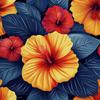 Outdoor Dekostoffe Oxford - Motiv Blumen I Dx5221