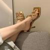 Fashion Fashion Elegant Sexy Cross Lace High Heel Sandals Stiletto Heels Sandals Design Banquet Professional Dress High-heeled Slippers