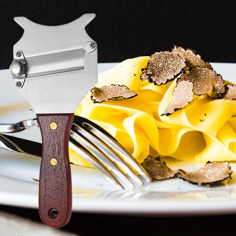 Трюфельный слайсер, трюфельный сырный слайсер, сырная терка, трюфельный сырный слайсер, терка из нержавеющей стали, шоколадный слайсер с деревянными ножами