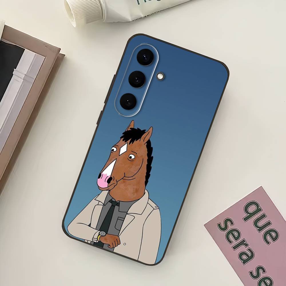 Cartoon B-BoJack Horsemans Phone Case For Samsung Galaxy A73,21,22,32,71,53,52,51,80,5G Soft Black Cover
