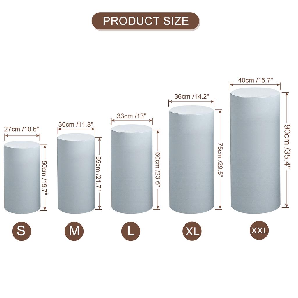 3/5 шт. Чехол для плинтуса, эластичный чехол для пьедестала, колонны, цилиндра, цилиндрические чехлы из спандекса для подставки для украшения на день рождения, свадьбу