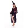 Сексуальный костюм ведьмы с плащом, длинное платье, костюм ведьмы для ролевых игр на Хэллоуин, игровая форма